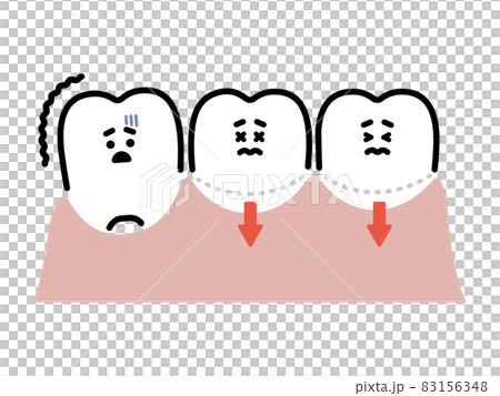 牙齦下降 / 牙齒可能脫落 特徵 83156348
