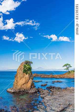 （神奈川県）綺麗な海・立石公園　富士山遠望 83156391