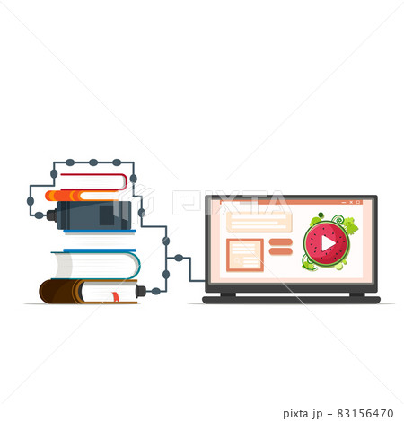Concept illustration of education and information. Online education and information 83156470
