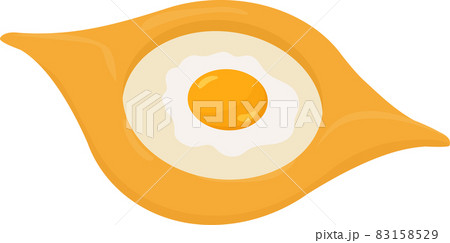 cartoon traditional georgian dish khachapuri 83158529