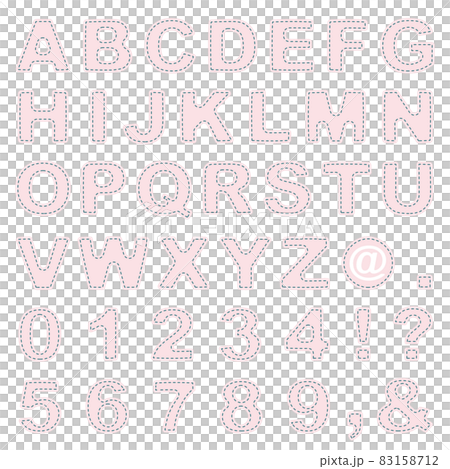 Stitch-like alphabet / numbers pastel pink 2 Stitch-like alphabet / numbers pastel pink 2 83158712