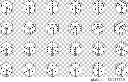 Set of isometric dice combination. Gambling cubes 83158719
