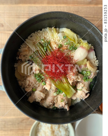 参鶏湯で夜ごはん 83159253