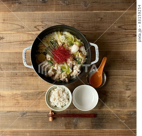 参鶏湯で夜ごはん 83159254