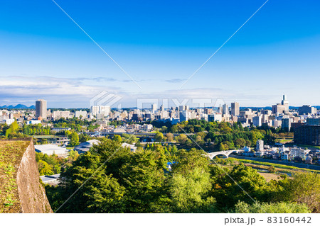 秋の仙台 仙台城跡から眺望 秋の仙台 仙台城跡から眺望 83160442