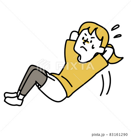 腹筋運動をしている女性 腹筋運動をしている女性 83161290