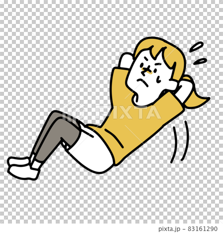 腹筋運動をしている女性 腹筋運動をしている女性 83161290