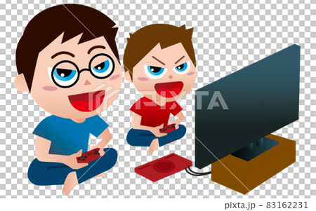 TV game parent and child TV game parent and child 83162231