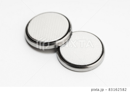 Button cell battery or coin cell isolated on white background Button cell battery or coin cell isolated on white background 83162582