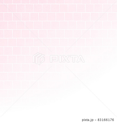 正方形 かわいいピンクのタイル壁紙背景 ホワイトグラデーションのイラスト素材