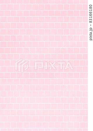 かわいいピンクのタイル壁紙背景 縦のイラスト素材