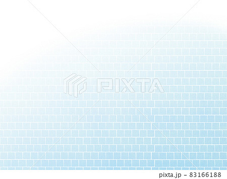 くすみブルーのタイル壁紙背景 白いグラデーションのイラスト素材 1661