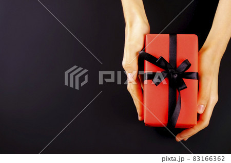 Close up shot of nice present on copy space background. 83166362