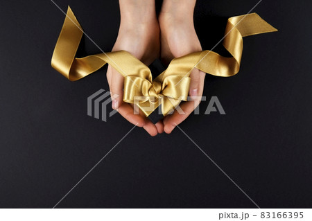Close up shot of nice present on copy space background. Close up shot of nice present on copy space background. 83166395