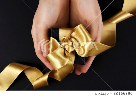 Close up shot of nice present on copy space background. Close up shot of nice present on copy space background. 83166396