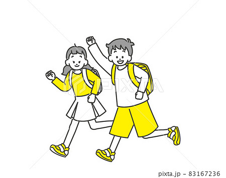 走る人物 イラスト素材 小学生 走る人物 イラスト素材 小学生 83167236