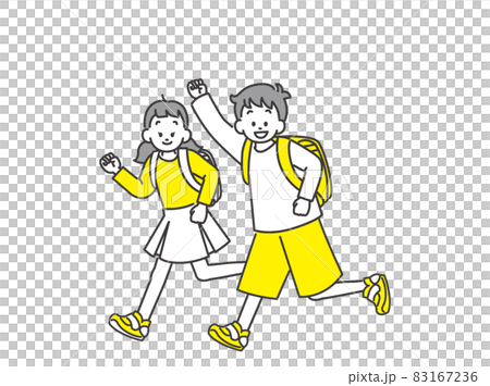 走る人物 イラスト素材 小学生 走る人物 イラスト素材 小学生 83167236