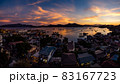 Panoramic view of a sunset over the city of Coron, Philippines 83167723