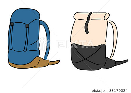 登山用ザックのイラスト　トレッキング用ザックのイラスト　リュックのイラスト　ザックのイラスト 83170024