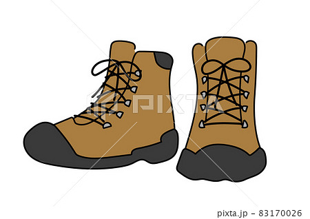 トレッキングシューズのイラスト　登山靴のイラスト 83170026