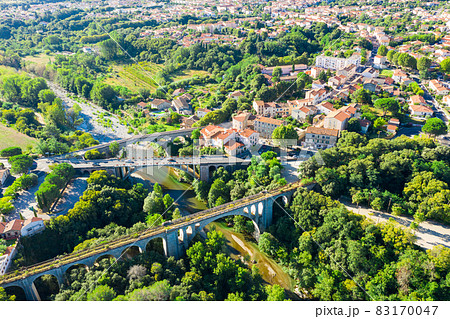 Panoramic view from above on the city Ceret Panoramic view from above on the city Ceret 83170047