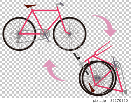 Illustration of a foldable bicycle cross bike Illustration of a foldable bicycle cross bike 83170550