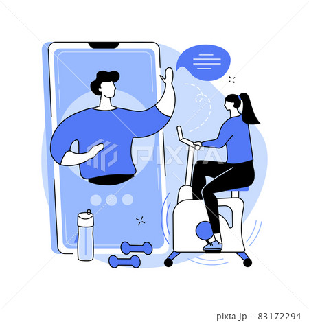 Online coach abstract concept vector illustration. Online coach abstract concept vector illustration. 83172294