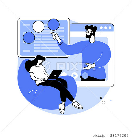 Online IT courses abstract concept vector illustration. Online IT courses abstract concept vector illustration. 83172295