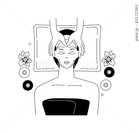 Facial massage abstract concept vector illustration. Facial massage abstract concept vector illustration. 83172361