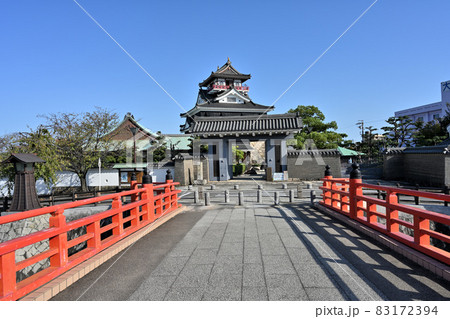 快晴の清須城 天守閣とその周辺施設 快晴の清須城 天守閣とその周辺施設 83172394