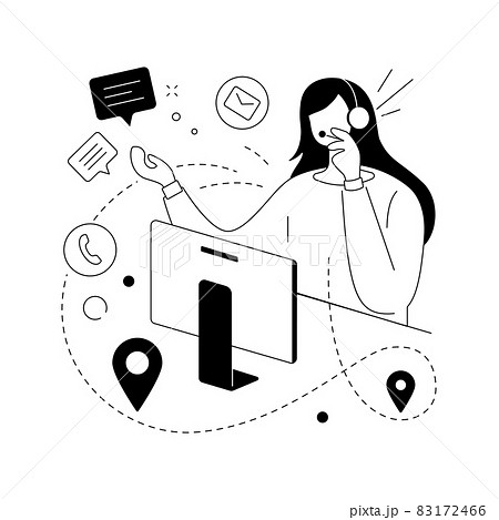 Contact us abstract concept vector illustration. 83172466