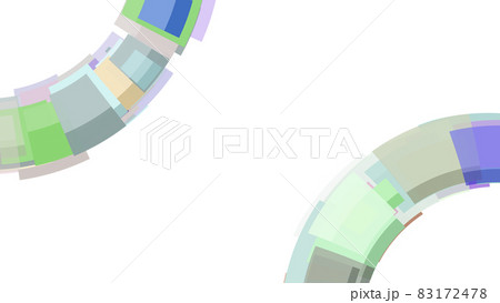 CG背景素材　扇状に並んだ四角形 83172478