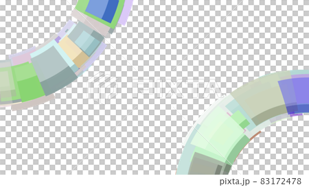 CG背景素材　扇状に並んだ四角形 83172478