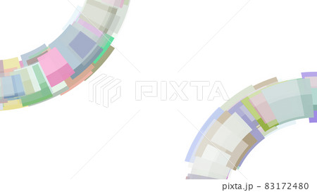 CG背景素材　扇状に並んだ四角形 83172480