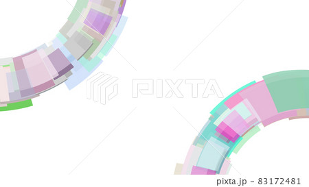CG背景素材　扇状に並んだ四角形 83172481
