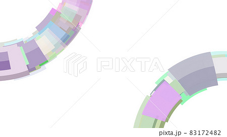 CG背景素材　扇状に並んだ四角形 83172482