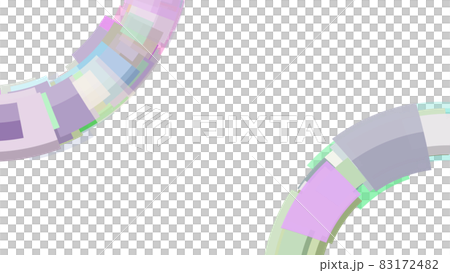 CG背景素材　扇状に並んだ四角形 83172482