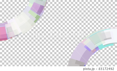 CG background material: Rectangle arranged in a fan shape 83172492