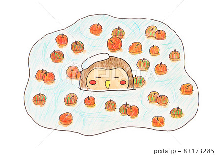 りんご湯に入るふくろう 83173285