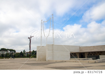 Portugal, Fatima Church, Holy Trinity Basilica Fatima, crucifix cross modern art Portugal, Fatima Church, Holy Trinity Basilica Fatima, crucifix cross modern art 83174728