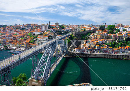 Portugal Porto panorama, panoramic view of The Eiffel Bridge, Ponte Dom Luis, Bridge Ponti Di Don Luis 83174742