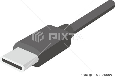 斜めから見たUSBタイプCケーブル 83176609