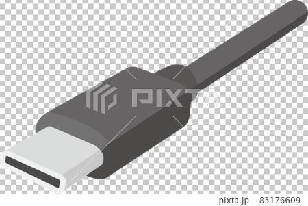 斜めから見たUSBタイプCケーブル 83176609