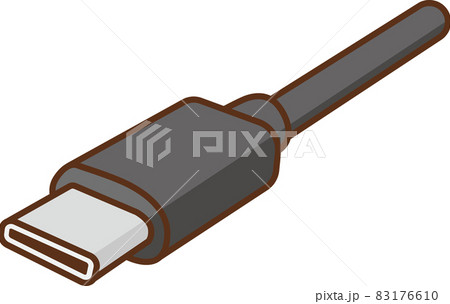 斜めから見たUSBタイプCケーブル 83176610