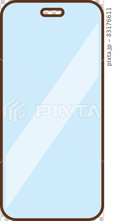 從正面看智能手機保護玻璃的插圖 83176611