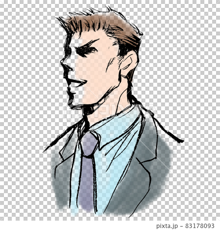 Astringent businessman brush drawing Astringent businessman brush drawing 83178093