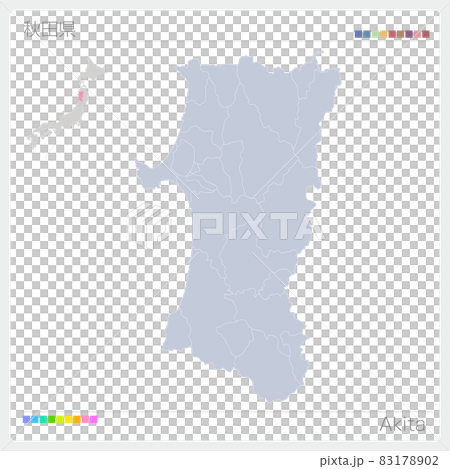 秋田県の地図・Akita 83178902
