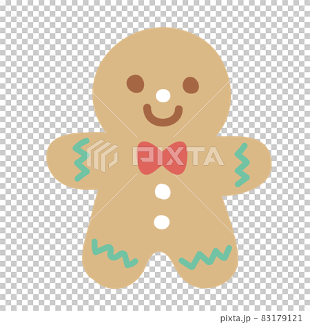Simple cute gingerbread man cookie 83179121