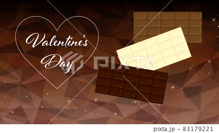 板チョコをあしらったバレンタインの背景イラスト ベクター のイラスト素材 板チョコをあしらったバレンタインの背景イラスト ベクター のイラスト素材