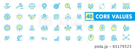 Set of core values icons vector 83179525